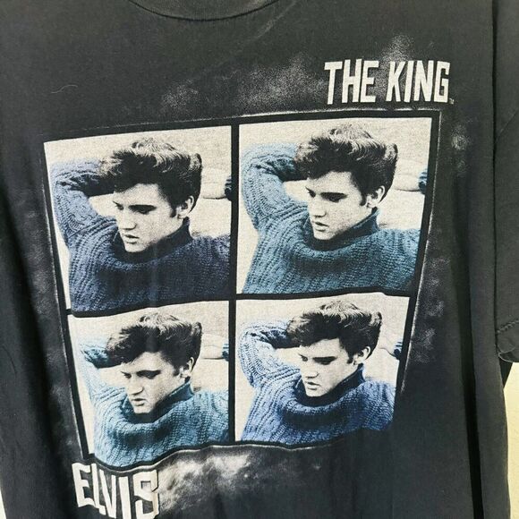 Graceland T-Shirt Elvis The King Black With Elvis Photo‎ Graphic Size X-Large - Picture 5 of 5